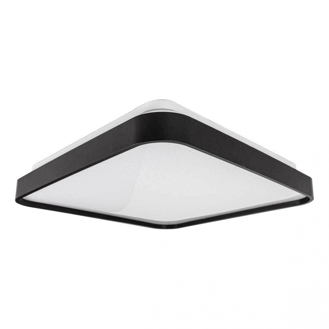 Plafon Opus LED Black 24 watts 3000K Bivolt Difusor Cintilante 400x400mm Preto OPS 80051