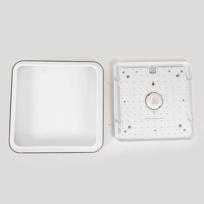 Plafon Opus LED Black 12 watts 3000K Bivolt Difusor Cintilante 280x280mm Preto OPS 80044