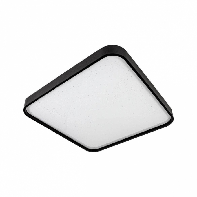 Plafon Opus LED Black 24 watts 3000K Bivolt Difusor Cintilante 400x400mm Preto OPS 80051