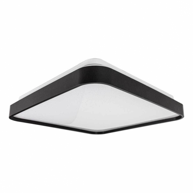 Plafon Opus LED Black 24 watts 3000K Bivolt Difusor Cintilante 400x400mm Preto OPS 80051
