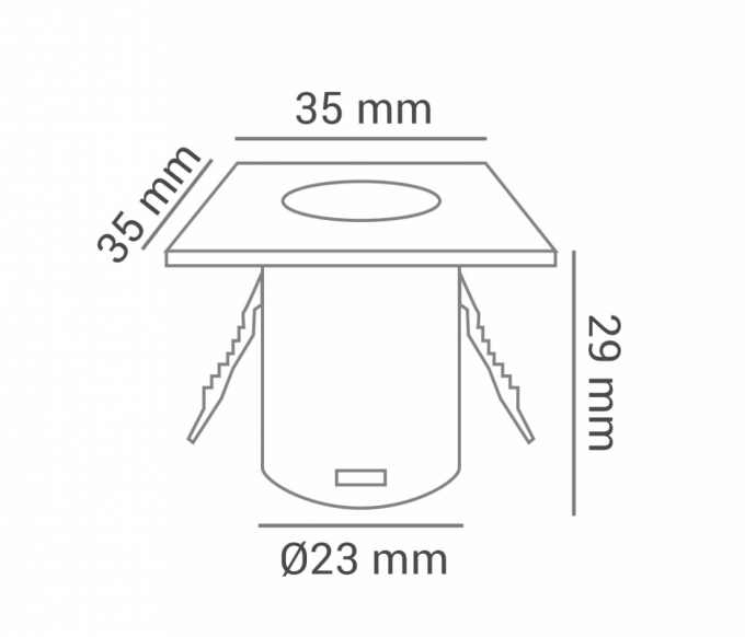 Mini Spot Opus LED (Kit 02 unidades) 1,2 watts 3000K Branco 35x35x28mm OPS 34416 