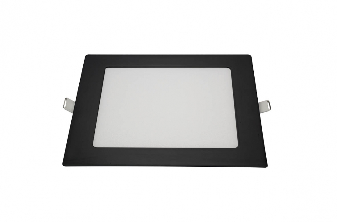 Painel Embutido Blumenau Quadrado Tech Borda Preta 12 watts 3000K 170x170x15mm 80423001