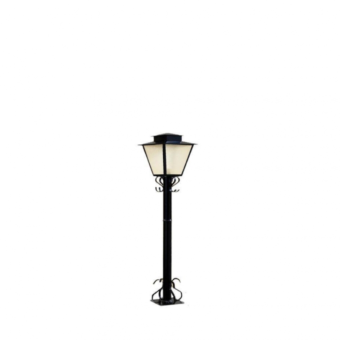 PPoste Ideal Colonial Externo Aço Fosfatizado e Termoplástico 1L E27 1200x240x240mm P-7