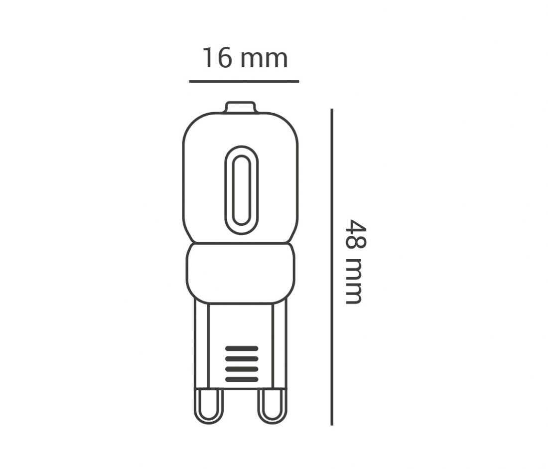 Lâmpada Halopin G9 Opus LED 2 watts 3000K 127V 16x50mm OPS 39886