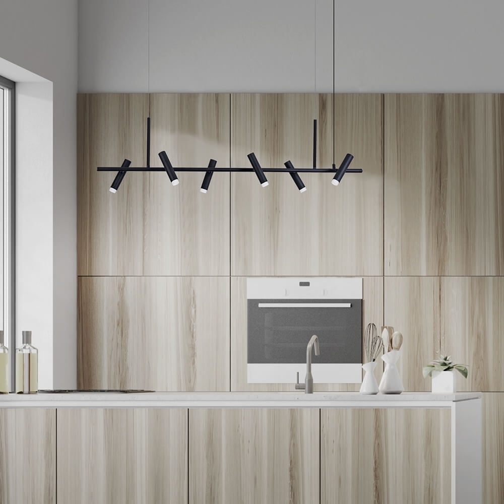 Pendente Casual Light Studioluce Zione Preto 18W 3000K 1160x225mm PD1491
