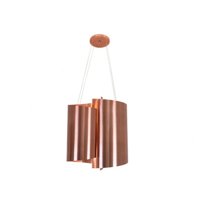 Pendente Munclair Calandra 4L Dicróica Ø450x270x530mm Verniz Fabíola Bergamo 4609E