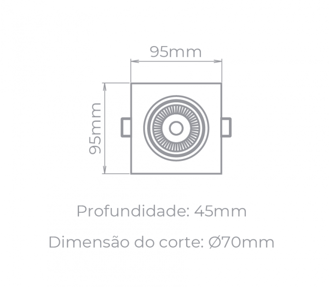Spot de Embutir Stella Easy MR16 4.5 Watts 4000K 95x95mm STH7915/40
 