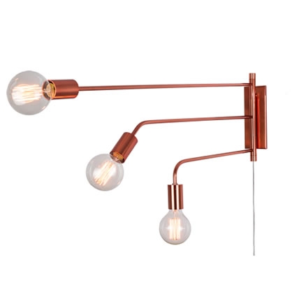 Arandela Munclair Agni 3L E27 Hastes 400/560/720mm COM RABICHO 2346-3
