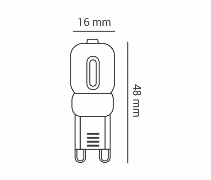 Lâmpada Halopin G9 Opus LED 2 watts 3000K 127V 16x50mm OPS 39886