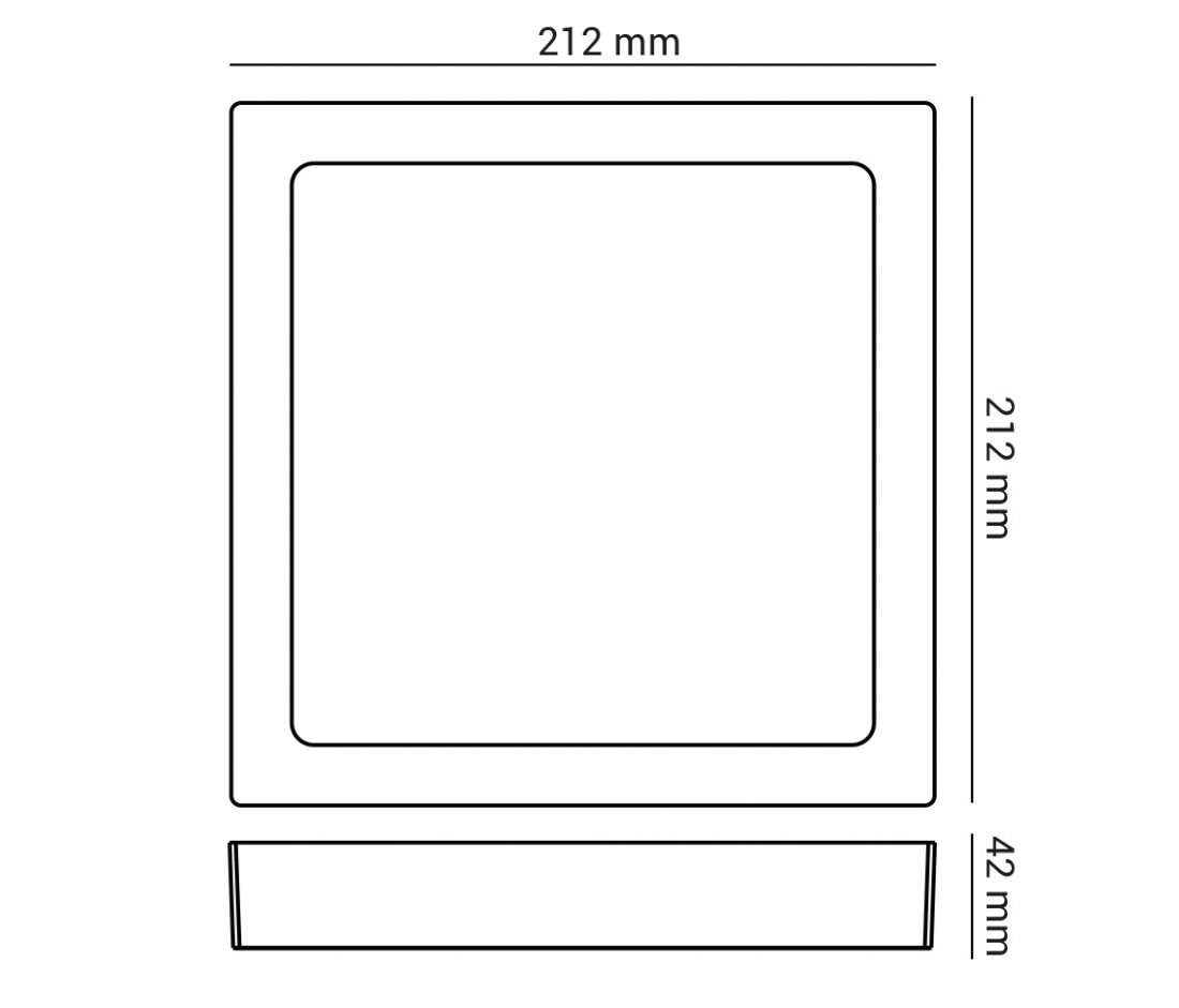 Painel Sobrepor Opus LED 18 watts 3000K 220x220mm OPS 32559