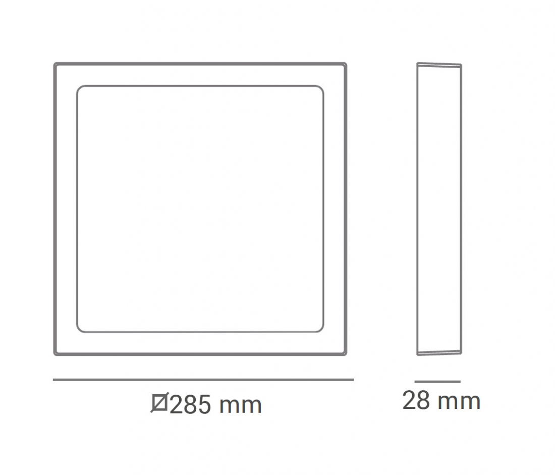 Painel Sobrepor Opus LED 24 watts 4000K 280x280mm OPS 30487