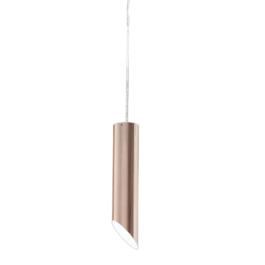 Pendente Old Artisan Tubo Corte 45° 1L PAR20 Ø76x300mm PD-4997