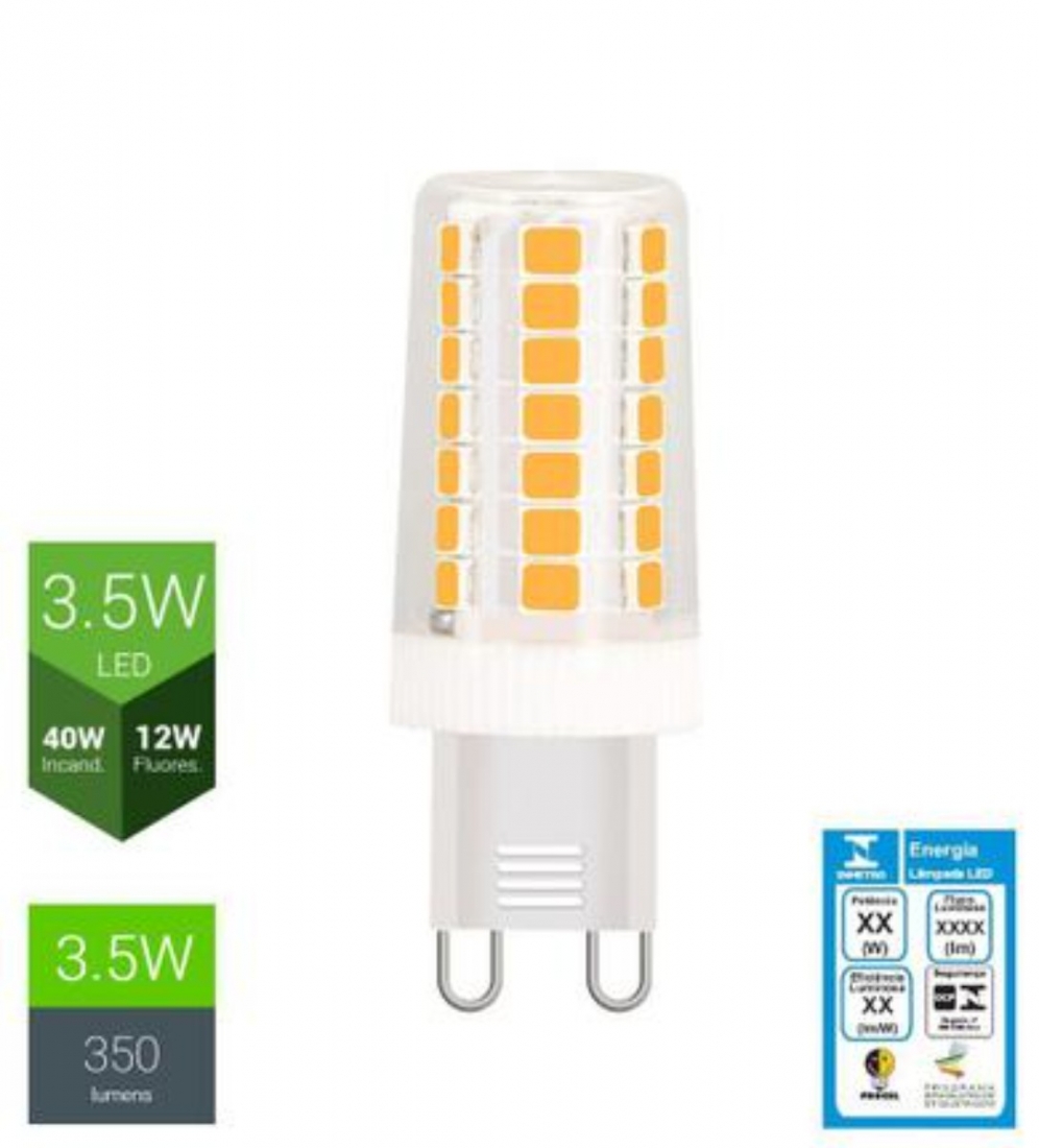 Lâmpada Halopin G9 Opus LED 3,5 watts 6000K 127V 16x50mm OPS 39947