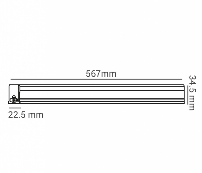 Luminária Opus LED Linea 8 watts IP20 4000K 568mm OPS 32931 PREN