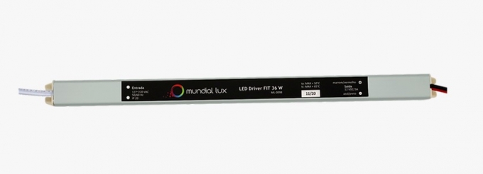 Fonte 12V Slim Mundial 36 Watts IP20 3A Bivolt 282x18x18xmm ML-0098