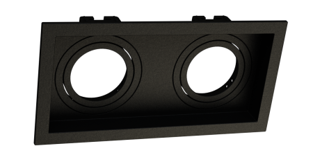 Spot Embutir Recuado Moon Duplo AR70 Preto 245x127mm 1060297