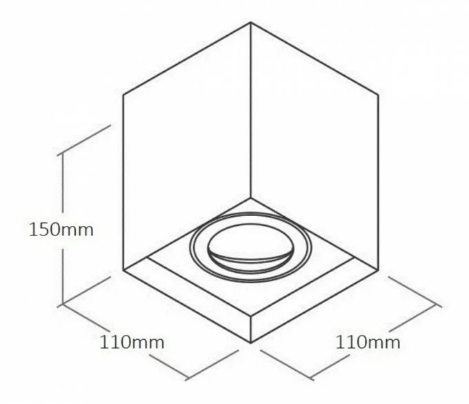 Spot Sobrepor Opus LED Policarbonato MR16 Branco 80x80x125mm OPS 80273