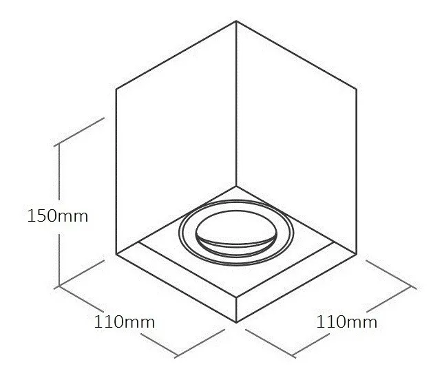 Spot Sobrepor Opus LED Policarbonato PAR20 Branco 110x110x150mm OPS 81553