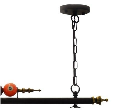 Pendente LUZ DE CASA Bilhar e Sinuca 3L E27 1200mm Preto