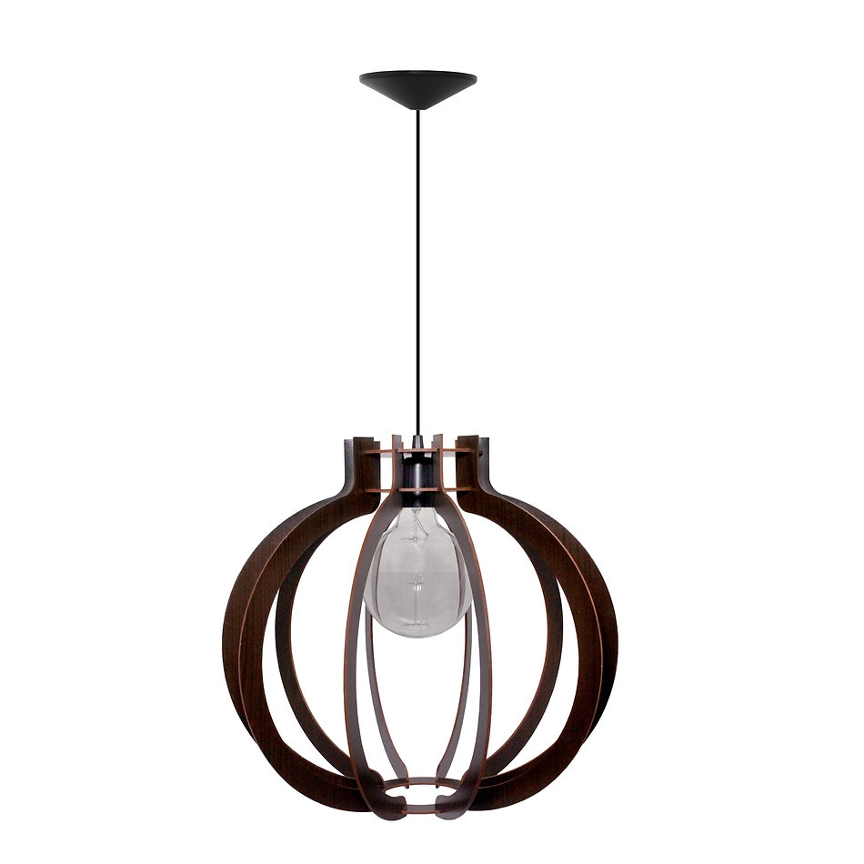 Pendente Ilux GLOBO 1L E27 445x405mm Tabaco DEC520TAB 