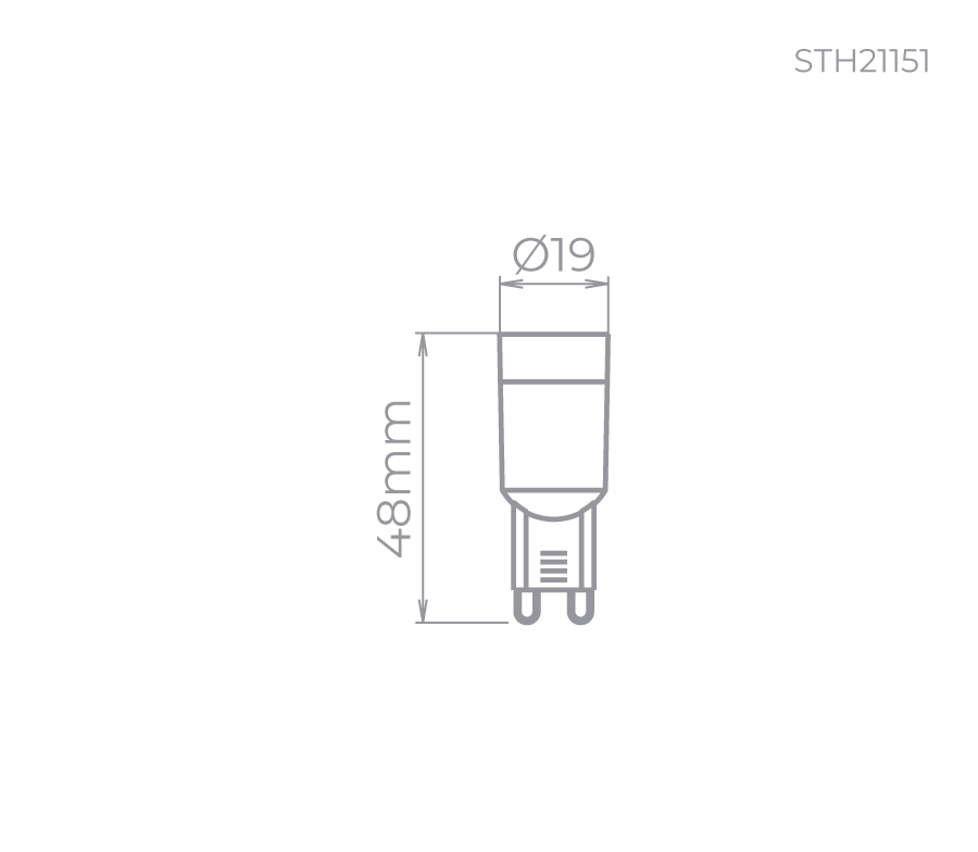 Lâmpada Stella Halopin G9 2 Watts Dimerizável 127V 2700K STL21151/27