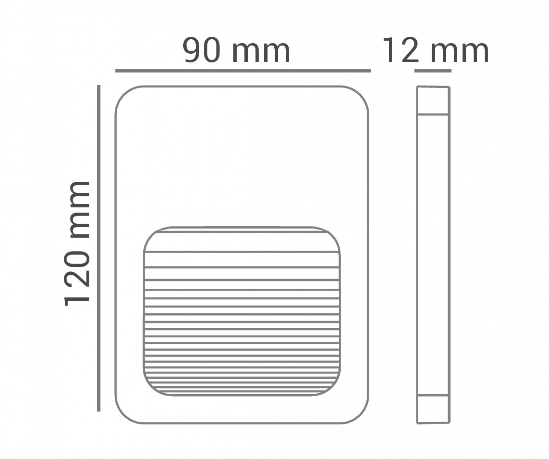 Balizador Sobrepor Opus Fit 2 watts 3000K IP65 Branco 120x90x12mm OPS 33402
