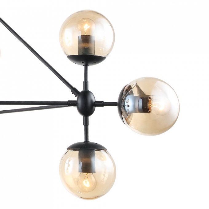 Pendente LUZ DE CASA Jabuticaba 10L E27 Ø1000x900mm Preto e Ambar
