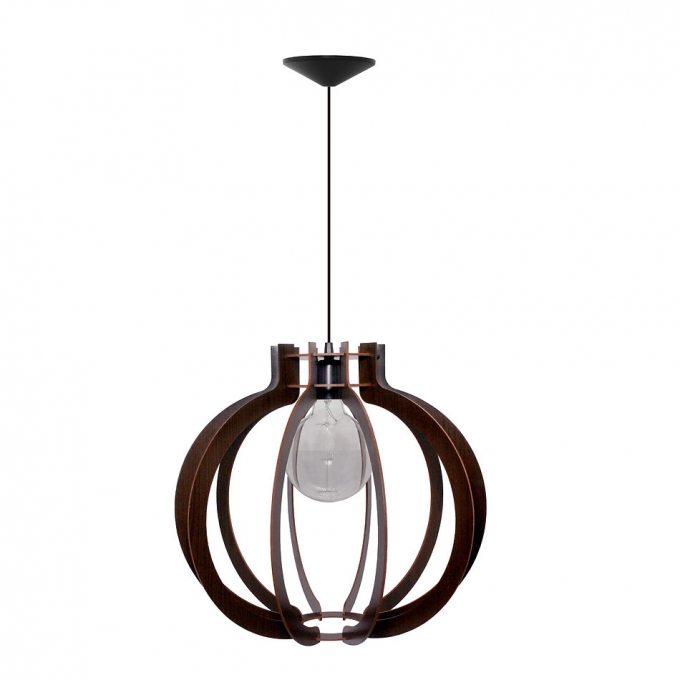 Pendente Ilux GLOBO 1L E27 445x405mm Tabaco DEC520TAB 