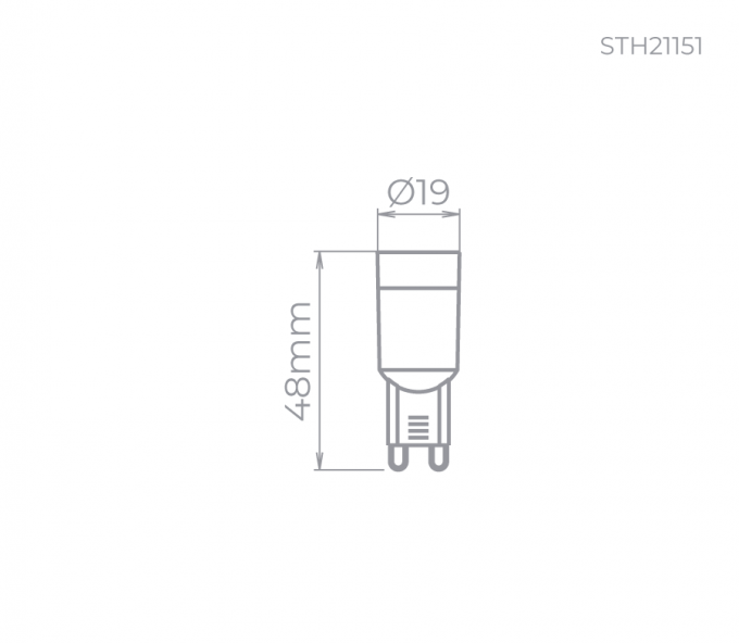 Lâmpada Stella Halopin G9 2 Watts Dimerizável 127V 2700K STL21151/27