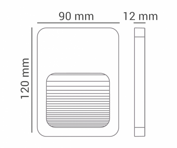 Balizador Sobrepor Opus Fit 2 watts 3000K IP65 Branco 120x90x12mm OPS 33402
