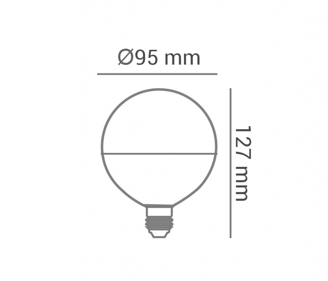 Lâmpada Opus Ballon G95 3000K 11 watts Ø95x127mm OPS 34195
