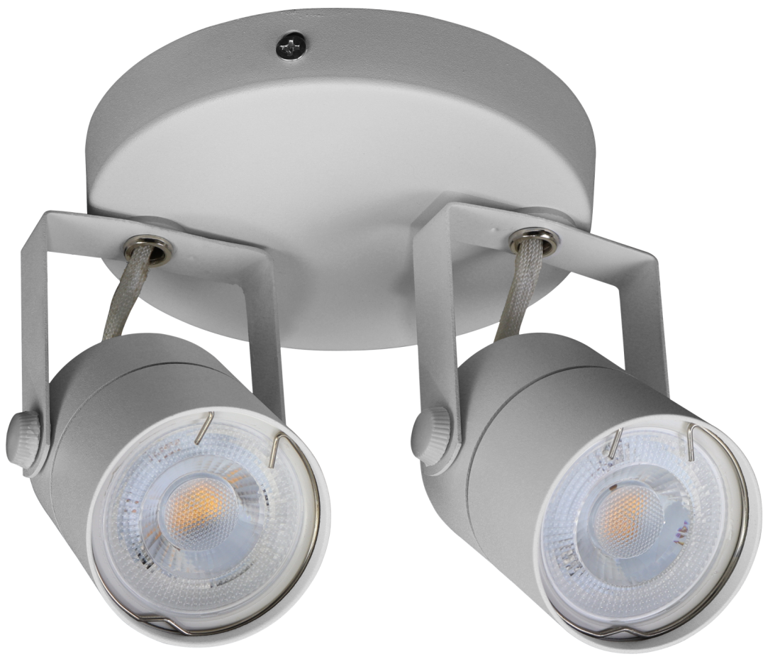 Spot Sobrepor Evoled 2L Dicróica Branco 118x120x120mm LE-3553