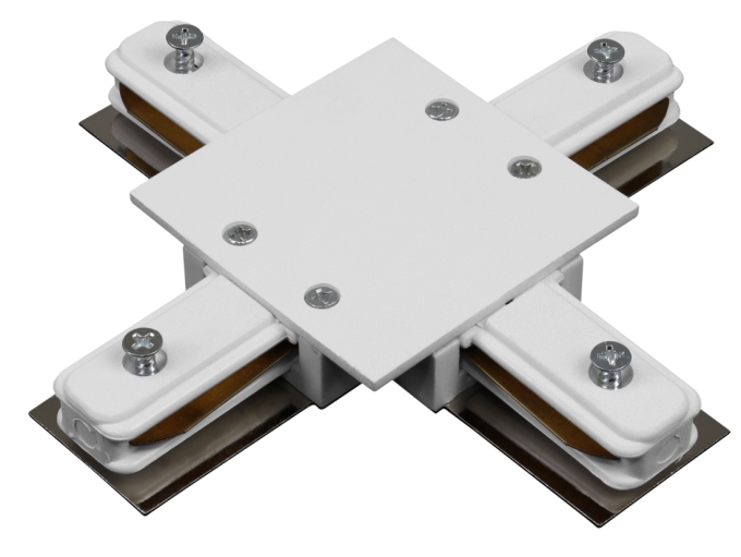 Conexão X Evoled Branco para Trilho Eletrificado de Embutir LE-3634