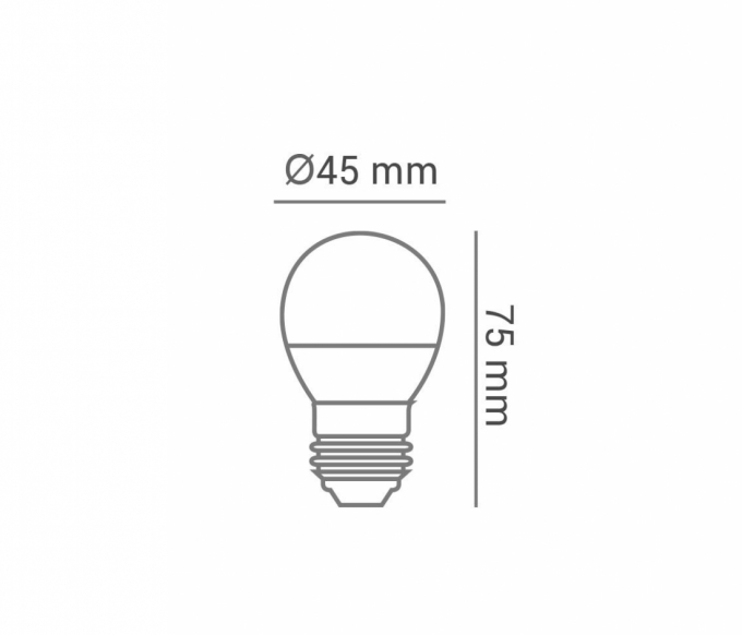 Lâmpada Opus Bolinha G45 6500K 4,8 watts Ø45x73mm OPS 34188