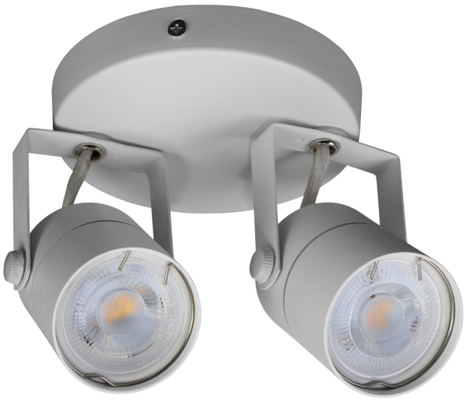 Spot Sobrepor Evoled 2L Dicróica Branco 118x120x120mm LE-3553
