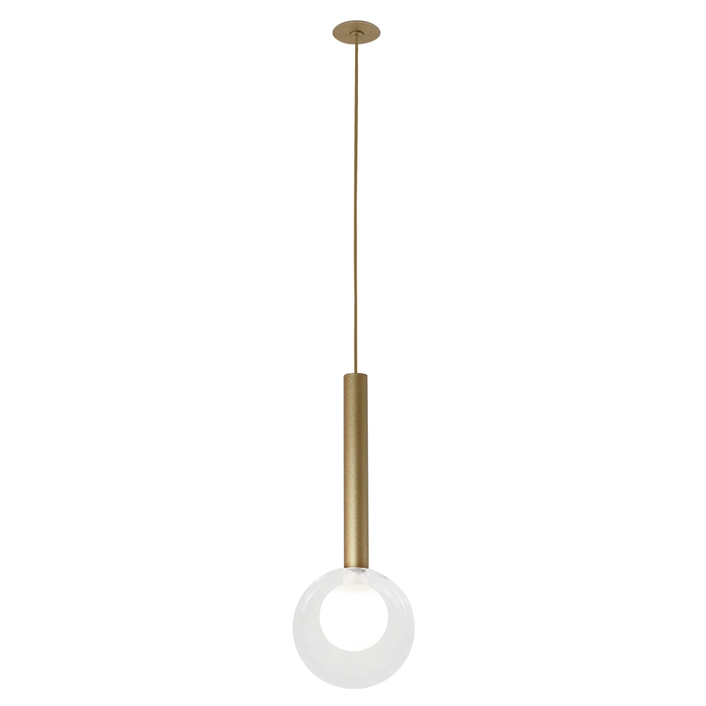 Pendente Casual Light Studioluce Orbit 1L G9 Dourado Ø120x300mm PDH1559TRDO