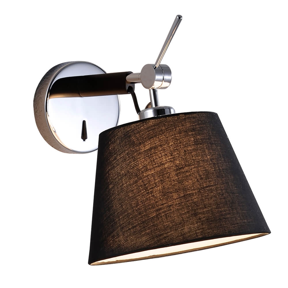 Arandela Casual Light Studioluce Drain Preto e Cromado 1L E27 200X285x270mm AR978PT
