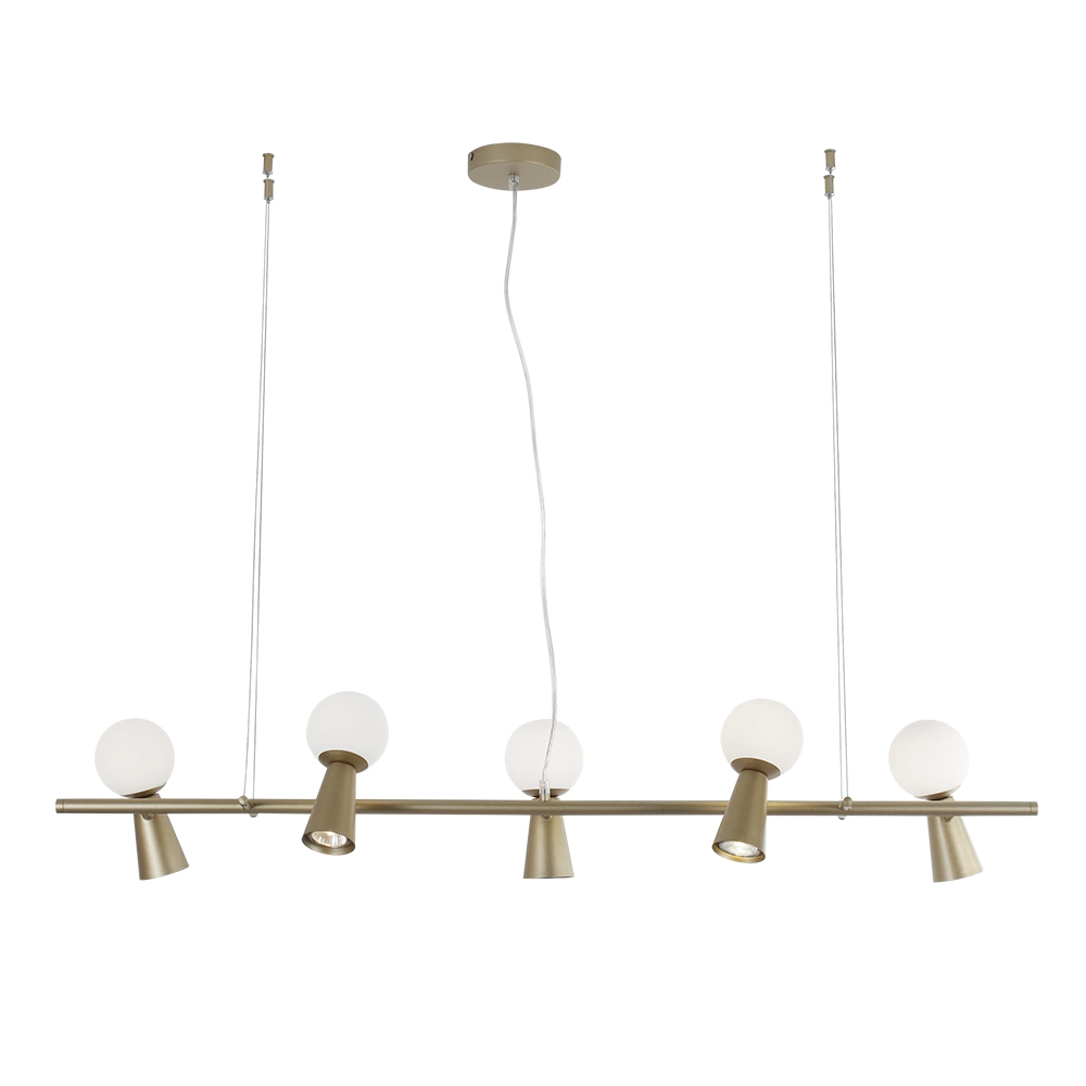 Pendente Casual Light Studioluce Sears Dourado 5L G9 + 5L GU10 1200mm PD1629DO