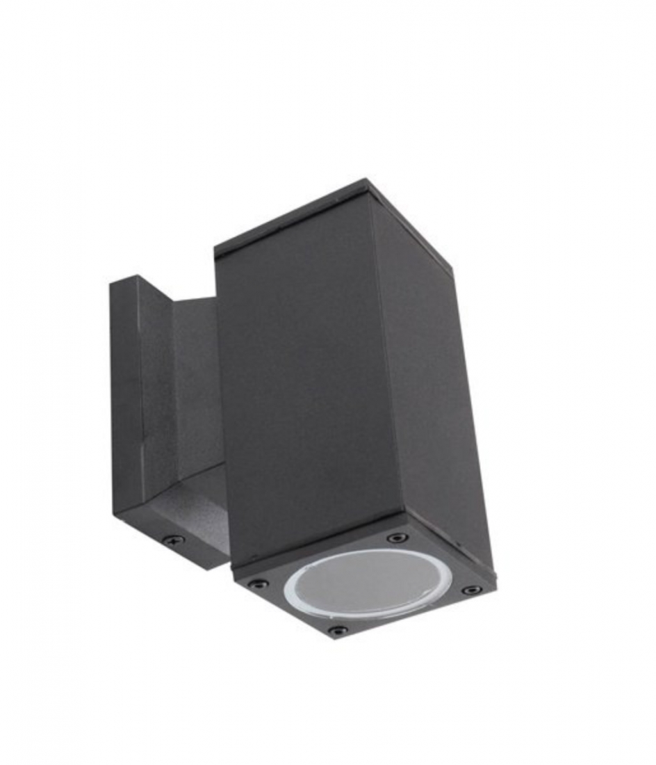 Arandela Germany Essen Facho Único 1L Dicróica IP54 122x60x103mm Preto