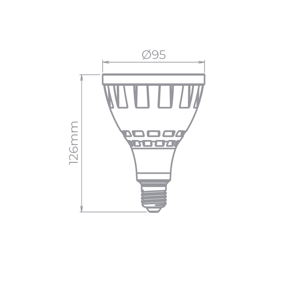 Lâmpada Led Stella PAR30 CDMR EVO IRC95 E27 20 watts 3000K 32° Bivolt STH21060/30
