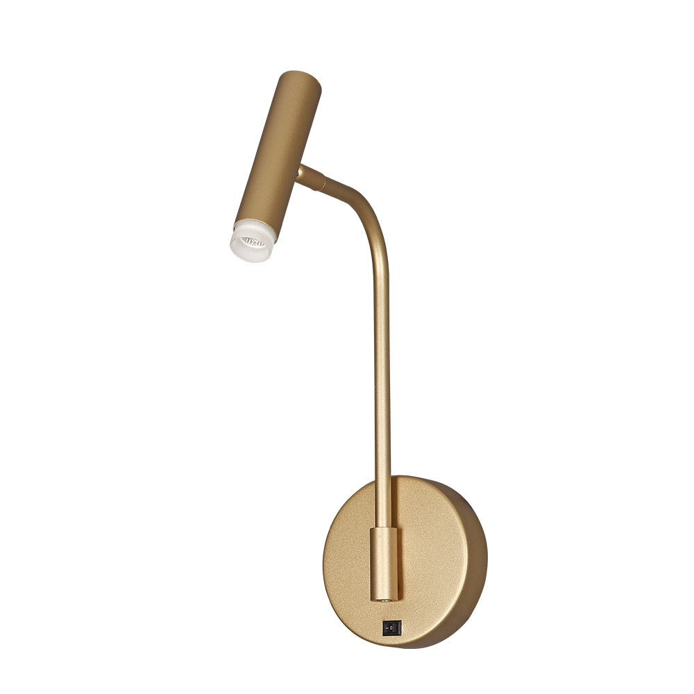 Arandela Casual Light Studioluce Zione Dourado 3 watts 3000K 210x120x355mm AR1600DO