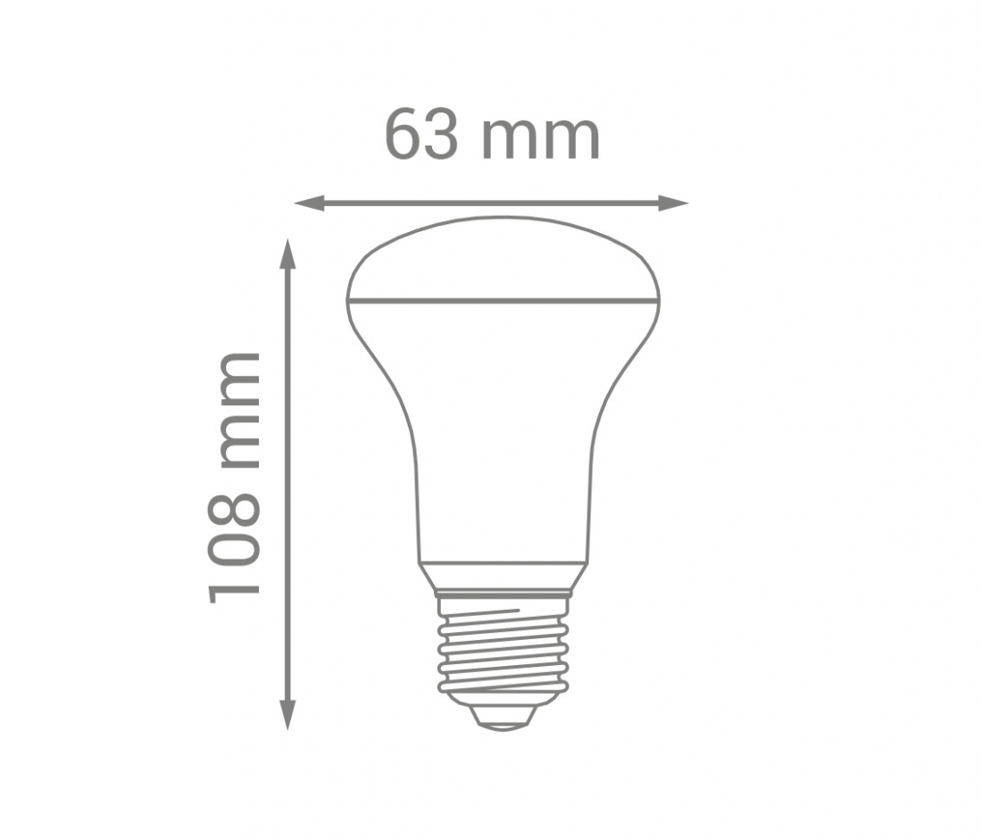 Lâmpada Opus LED R63 8 watts 2700K 220° Bivolt OPS 34225