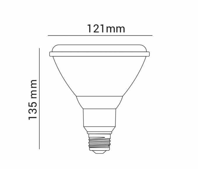 Lâmpada Opus LED PAR38 15 watts IRC95 IP65 5700K 30° Bivolt OPS 85148