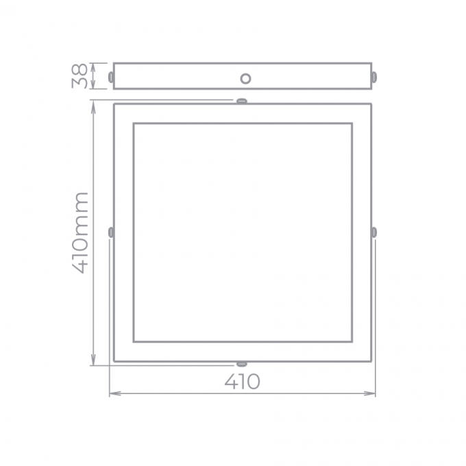 Painel Sobrepor Stella EVO Blacklight IRC90 30 Watts 3000K Branco 410x410mm STH21967/30