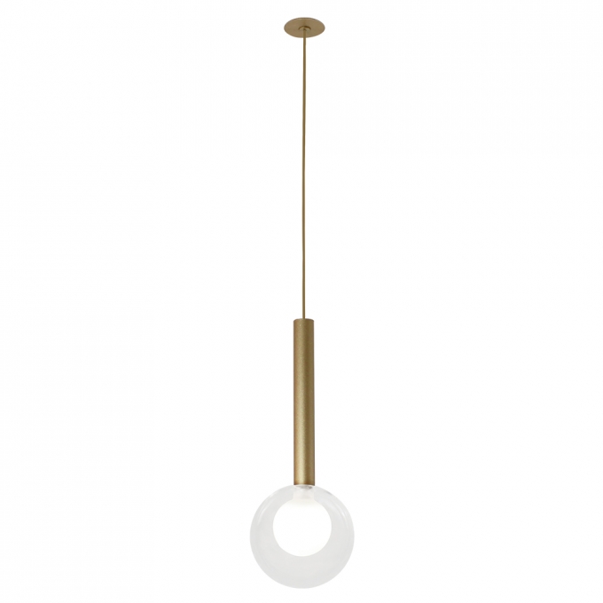 Pendente Casual Light Studioluce Orbit 1L G9 Dourado Ø120x300mm PDH1559TRDO