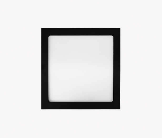 Painel Sobrepor Opus LED 18 watts Preto 3000K 220x220mm OPS 82086