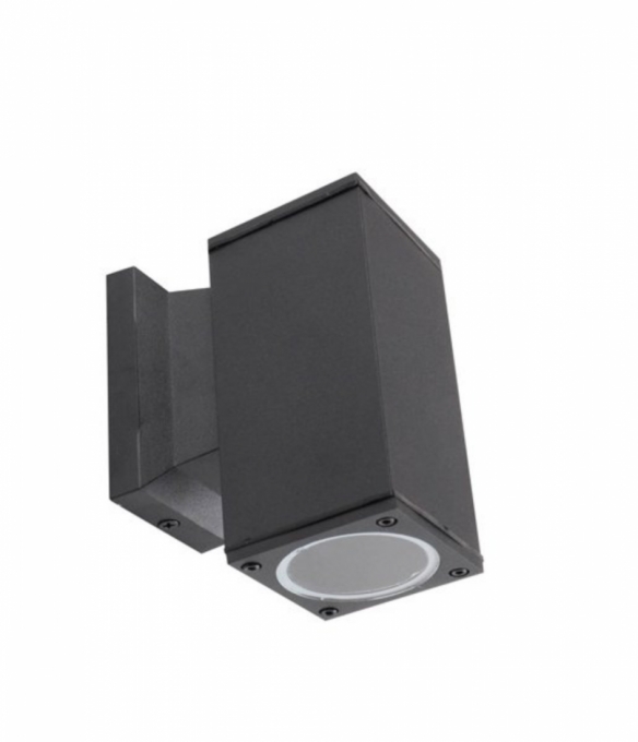 Arandela Germany Essen Facho Único 1L Dicróica IP54 122x60x103mm Preto