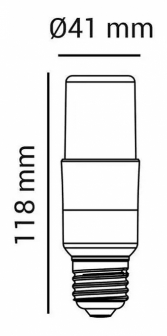 Lâmpada Opus T40 3000K 8 watts E27 Ø41x118mm OPS 35536