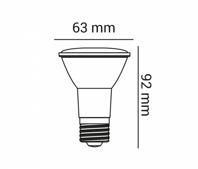 Lâmpada Opus LED PAR20 7 watts IRC95 IP65 5700K 30° Bivolt OPS 85087
