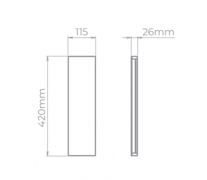 Arandela Stella Reflex Branco 42cm 12 Watts 2700K IP65 Bivolt STH9740BR/27